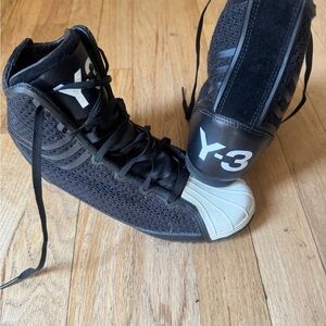 adidas Y-3 Black and Gray Ankle Boots
